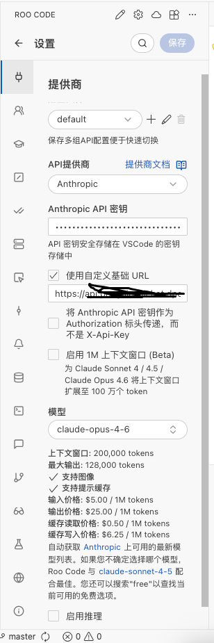 Roo Code 配置截图